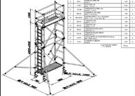 移動式アルミニウム足場タワーの耐久財7.5m容易なタワーの足場